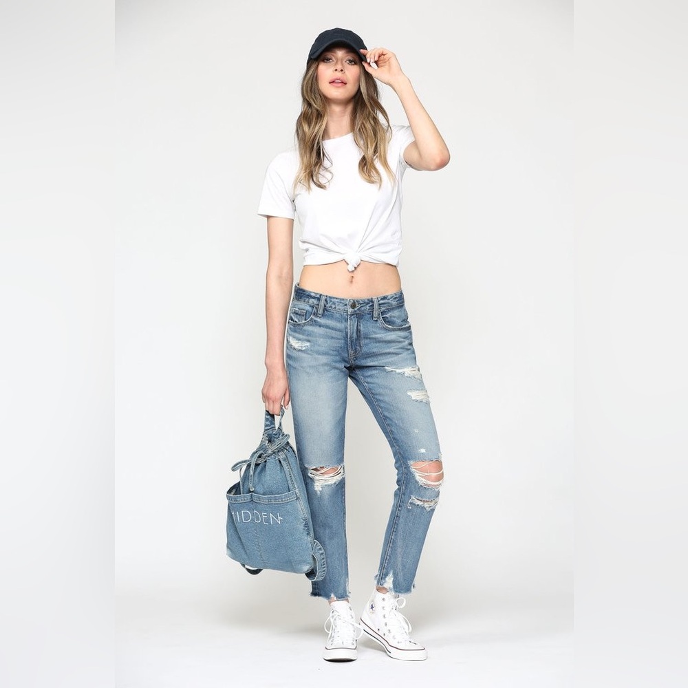 Hidden Jeans Bailey Slim Fit Boyfriend in Medium Wash Size 25